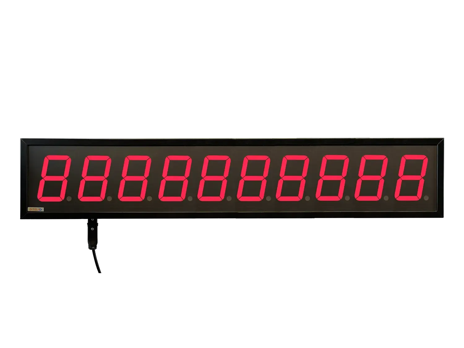 Visualizador Numerico 100mm, 10 digitos, Serie, Ethernet, Wifi +2R